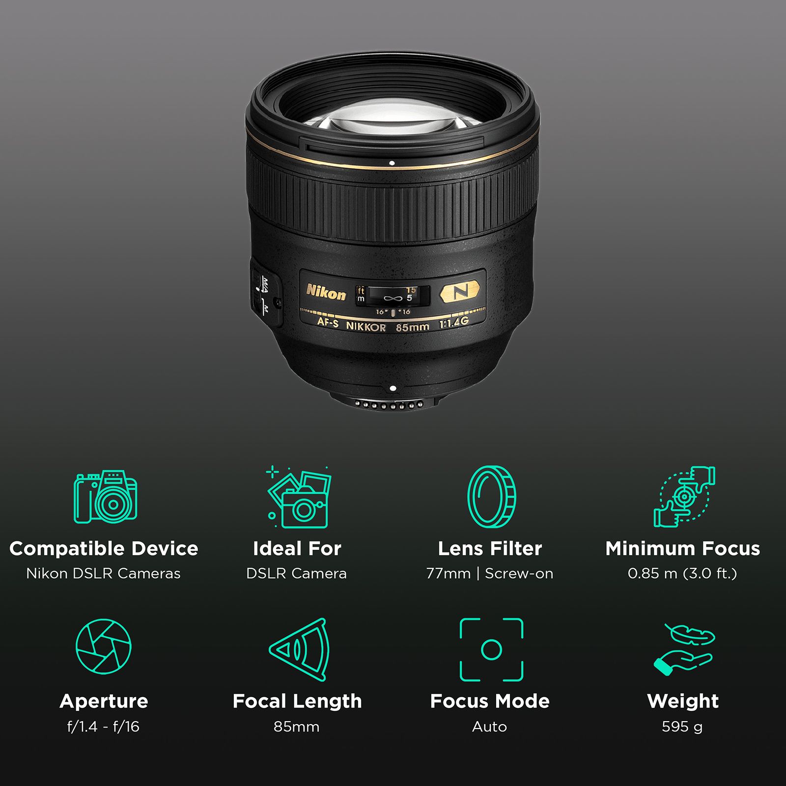 【美品】　NIKON AF S NIKKOR 85 1.4 G　2530202 AF-S NIKKOR 85mm f/1.4G | F mount Lenses | Nikon Consumer